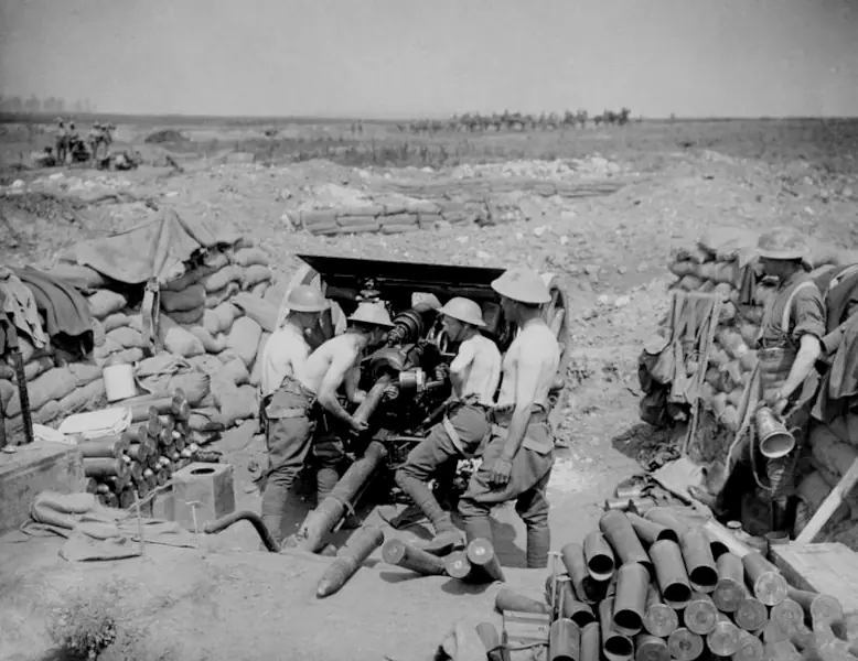 QF 18 pounder gun, Battle of Pozieres Ridge, 30 July 1916