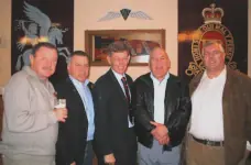 Mike Dring, Phil Manning, B.C. 266 Bty Major Tony Rogers, Roy Lockyer, Peter Randall