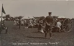 GVA RFA, Berrow, August 1909. I do not know what the Tosca D means