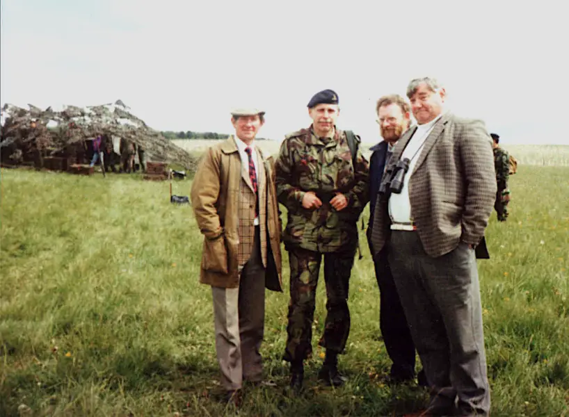 Derek Driscoll, Major Chris Hill, Andy Stevens, and Chris Grimes