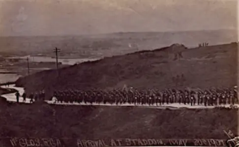 GVA arrive at Staddon Camp, 20 May 1907