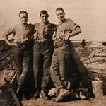 Gunners Sainsbury, Shapland and Clarke at Hill Top