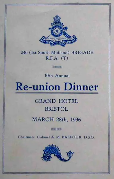 1936 reunion dinner