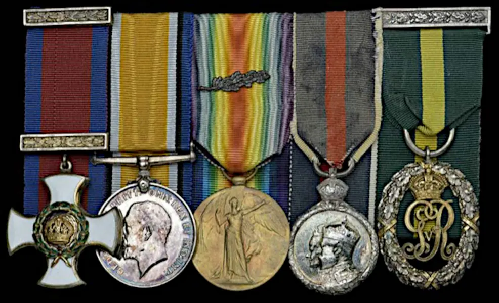 Alfred Ernest Yates Trestrail's medals