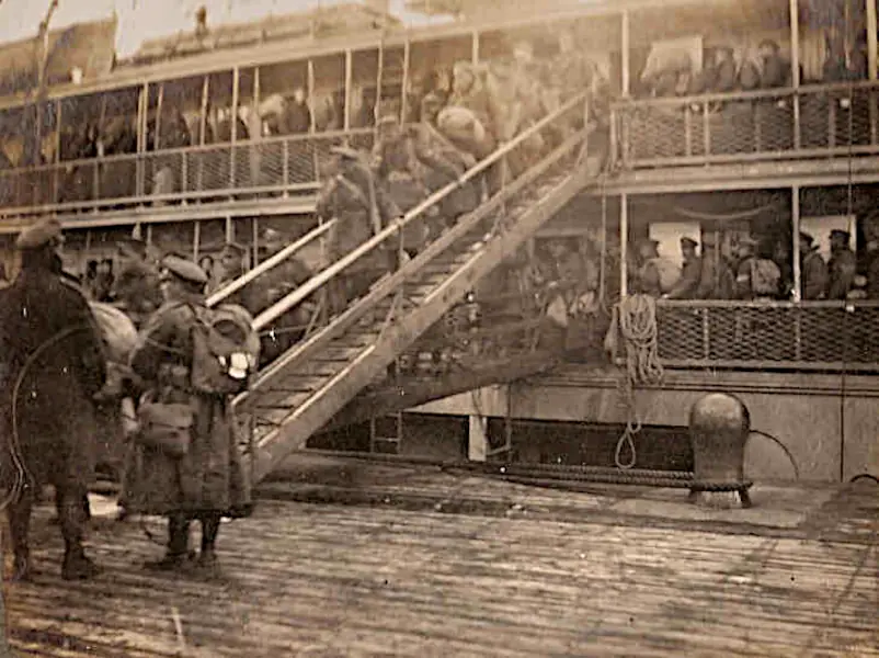 Disembarking at Southampton